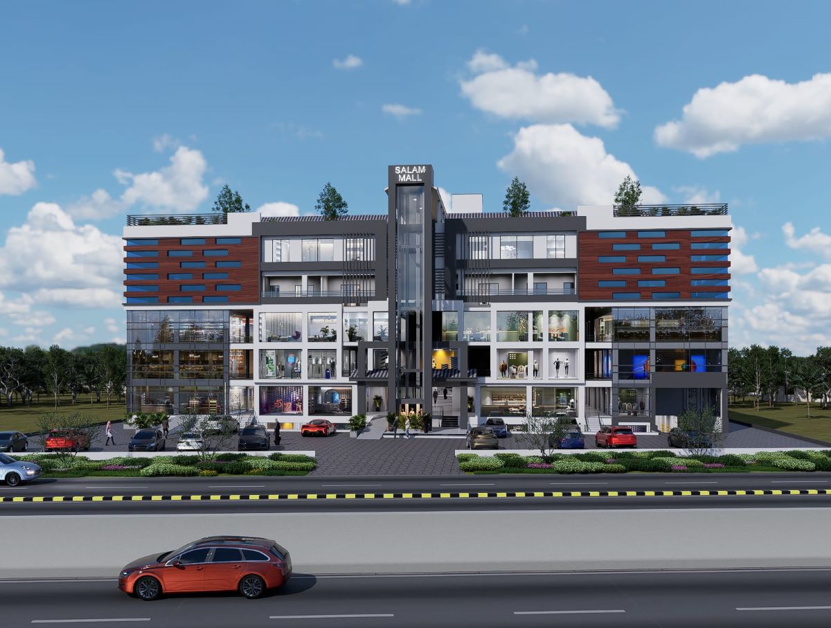 Architectural visualization of Salam Mall in Kamoke